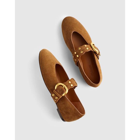 Madewell Shoes - NWOT The Remy Mary Jane Flat Shoes Dried Acorn Brown 7.5
